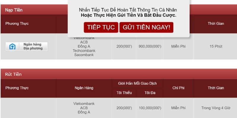 Muốn nạp tiền vào 12bet như thế nào?