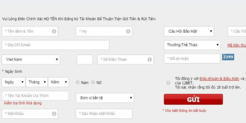 Tìm hiểu cách đăng nhập tài khoản 12bet